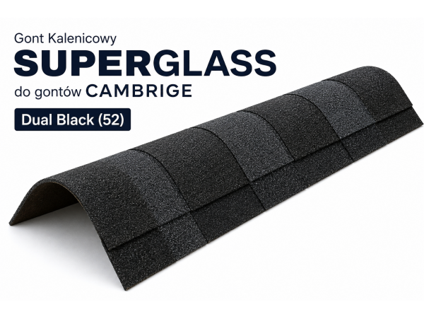 Gont Kalenicowy Superglass do gontów CAMBRIGE - Dual Black (52) [IKO]