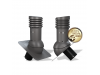 Kominek wentylacyjny IZOLOWANY Standard EVO fi125 /H447 E02 - POD POKRYCIE Gont Bitumiczny [WIRPLAST]
