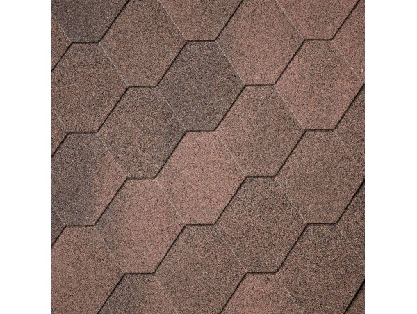 Gont Bitumiczny IKO Superglass Hex -  BRĄZOWY CIENIOWANY (07) Gont Bitumiczny IKO Superglass Hex -  BRĄZOWY CIENIOWANY (07)